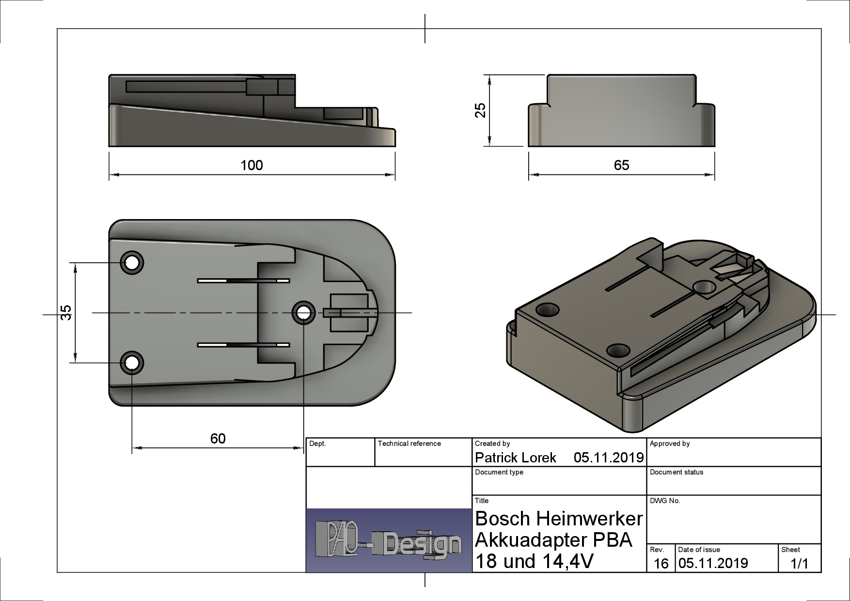 PALO-Design - Adapter Bosch PBA Akku