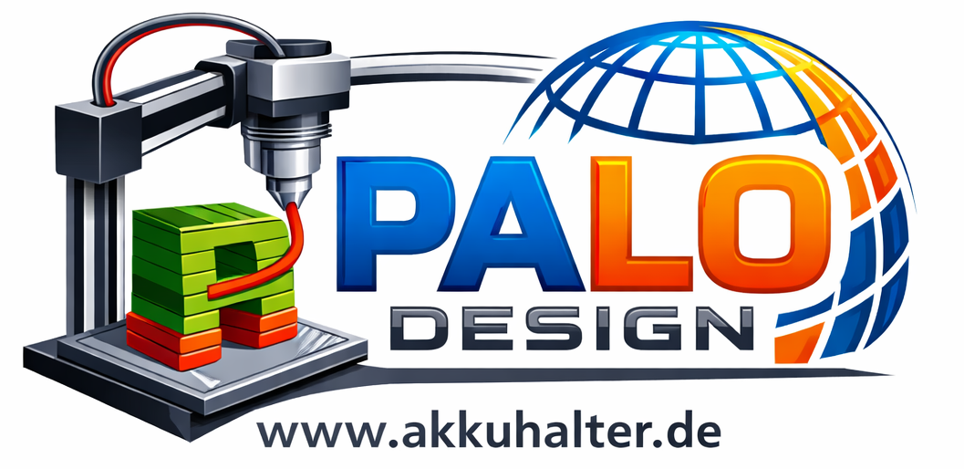 Akkuhalter und Adapter-Logo