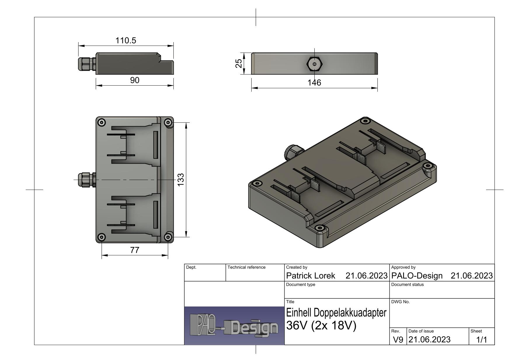 Einhell Battery Riem GE- PB 36/18 Li Power X-Change (pour porter
