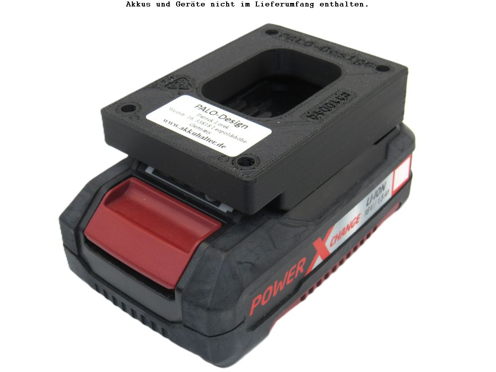 thumbnail image 2 of 4x Einhell 18V Battery Wall Mount: Undershelf Holder, 3D Printed In UK, Li-Ion 2 of 2