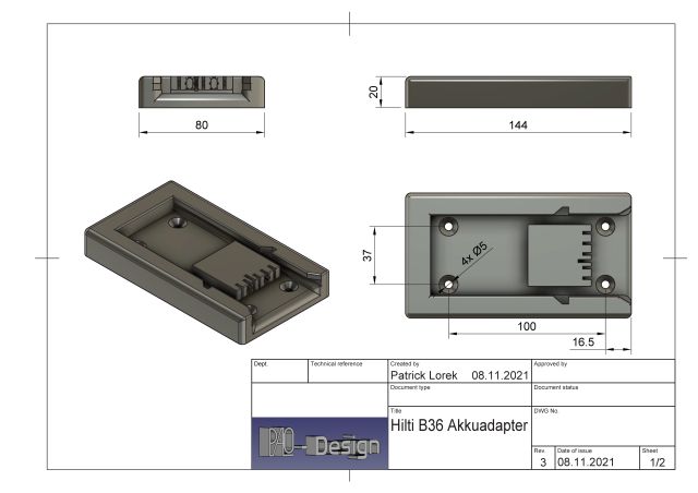 Akku passend für Hilti B36V Li-Ion 36V, 6000mAh kaufen