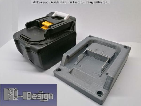 Adapter für Makita Akku 14,4V 18V Akkuhalter Ladeschale BL1415/30 BL1830/40 Grau